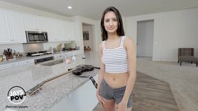 little latin stepsis eliza ibarra lets bro stretch her tight hole out!