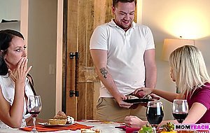 MILF stepmommy makes her teen stepdaughter fuck her stepbrother