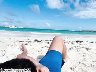 Public beach SCREWING on Caribbean Beach, BLOW JOB, Public sex