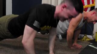 Muscle stud Damien King dicks down Liam Hunt in a sexy hot banging session