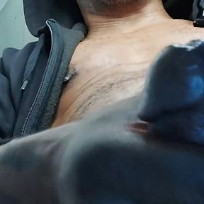 Hooded Justice for Big Nuts - jacking black dick in my black hood - i wanna nut in you