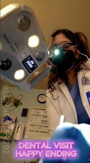 6 min POV Hygienist Luna performs your 5 month cleaning and she notices you really like my nitrile gloves, as I perform the oral exam you start to....