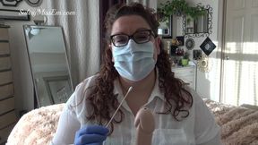 STI nurse does exam and swab