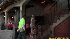 [I'm Into Cock], Horny Blonde Seduces Handyman In Swinger Dungeon - DogfartNetwork