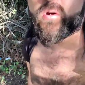 Outdoor Bear Handjob