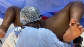 Gynecologist deeply checks his patient's pussy and they end up fucking