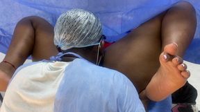 Gynecologist deeply checks his patient's pussy and they end up fucking