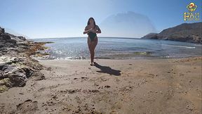 Big Ass spanish girl fucking on the beach