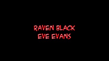 Raven Black Threesome Blowjob & Cum Sharing with Eve Evans