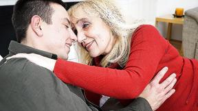 ”Horny grandma gets screwed by her toyboy”