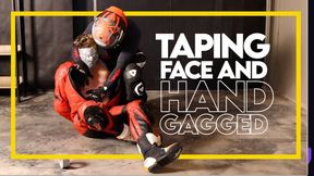 Tonny dominated by his biker friend (1080p) Gay Bondage - Gay Domination - Tape Bondage - Handgag - Duct Tape - BDSM