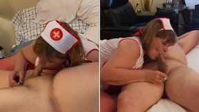 Granny Nurse Gives Great Blowjob Therapy