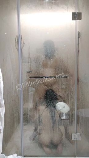 Fit Desi Couple Having Steamy Erotic Shower Sex