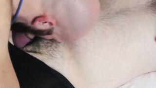 Hairy bear sucked off before passionate bareback and cumshot