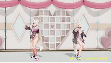 noVR mmd FuwaMoco Dance 3d hololive Hentai