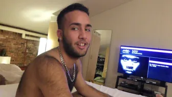 Bareback action with a hairy ass and uncut cock