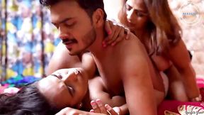 Indian babe is getting her daily dose of fuck during a threesome with some kinky friends
