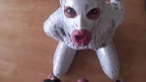 Zentai Doll Training: Throat-Fucked &amp_ Used Like a Human Fucktoy