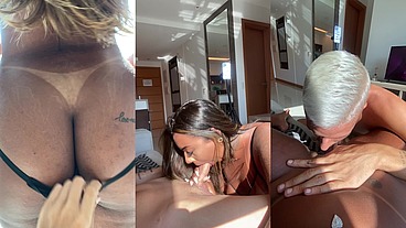 Musa cavalona engasgou com o pau na boca e deu a buceta sem dó - POV - part 1