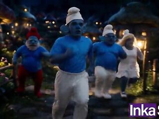 SMURFS PARODY - Large-assed dwarf Putifina receives anal from Garchamel.
