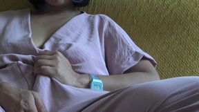 Puffy Nipples and Dildo Hand Job