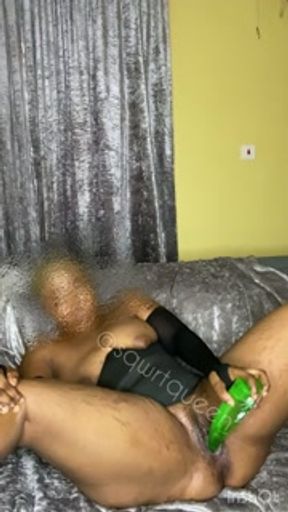 Was feeling so horny had to fuck my cream bottle