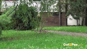 Stoodup Pissing In Public By Cute Blonde