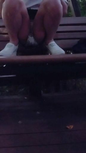 Shemale Ting Xuan's Outdoor Outfit Features White Lace Panties, Giving Her a Pure and Innocent Look.