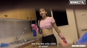 MAMACITAZ - Matilde Ramos - Bubble Butt PAWG Latina Teen Maid Hardcore Pussy Fucking Orgasms With Her Big Dick Patron On Her Lunch Break