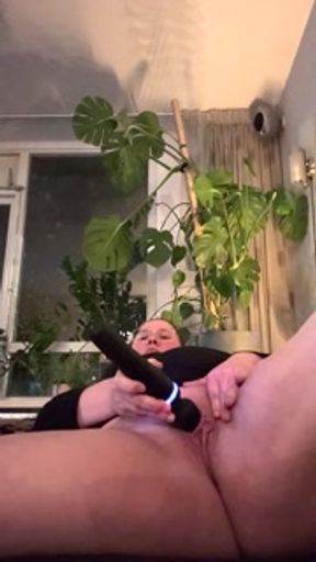 Playing with magic wand and smoking