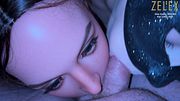 Micro Penis Double Blowjob with Zelex Doll