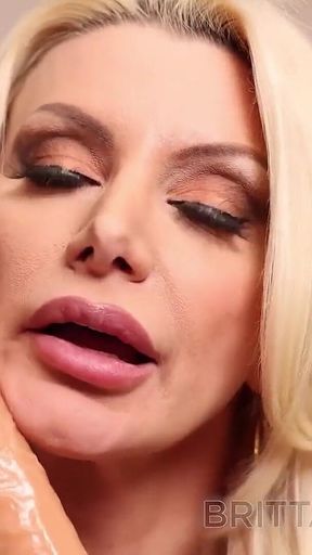 Horny Busty Blonde Brittany Andrews Finger Fucks Her Twat!