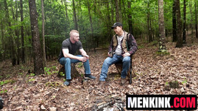 Colt Spence captures Brody Fox for outdoor rope bondage adventure