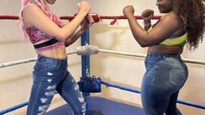Wedgie and Spanking Debut Match: Kitty v Lindsay Jean