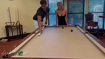 Getting fucked on the pool table by a tall BBC