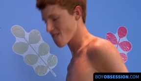 Naughty twink Alan Parish's big dick blowjob and gay banging