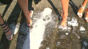 hot chicks at car wash - pornstars - mandy bright & antinia la rouge & jasmine la rouge