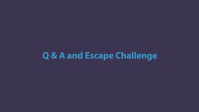 Question and Answer Interview and Escape Challenge with Jamie Knotts