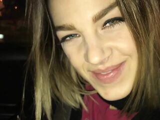 Risky Sloppy Car Lustful Blow job