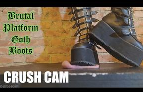 Spooky Goth Mistress in MASSIVE Demonia platform Boots CBT shoejob **CRUSH CAM**