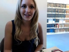 Blonde teen Sierras first erotic masturbation video