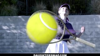 DaughterSwap - Teen Tennis Stars Ride Stepdads Cock