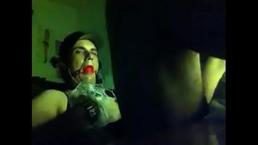 Stacy Sinmore self-fucks in the ass