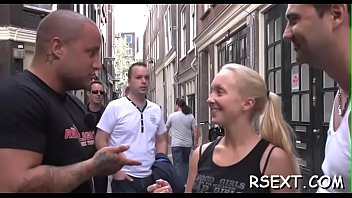 Hot sexy amsterdam hooker gets her hairless pussy pounded hard