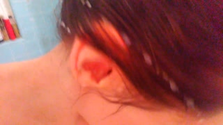 PinkMoonLust Monster Cum Facial! Hairy Onlyfans Camgirl Takes BAD DRAGON CUMSHOT in HAIR &amp; ALL OVER