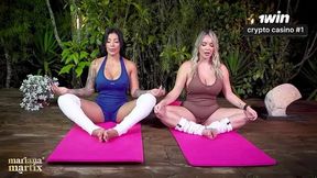 Lesbian intimacy after yoga class