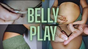 Dirty bellybutton after gym cleaning