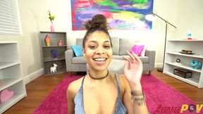 cute teen black gf sucks white cock for facial