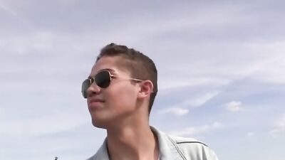 Watch this hot dude in glasses ride and suck a big one raw in public like a pro!