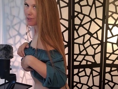 Ginger ASMR - Scratching and Wetting My Top for Relaxation